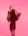 Longing For Sleep by Marit Ilison AW16 Woolen Cape Cordovan Dahlia front