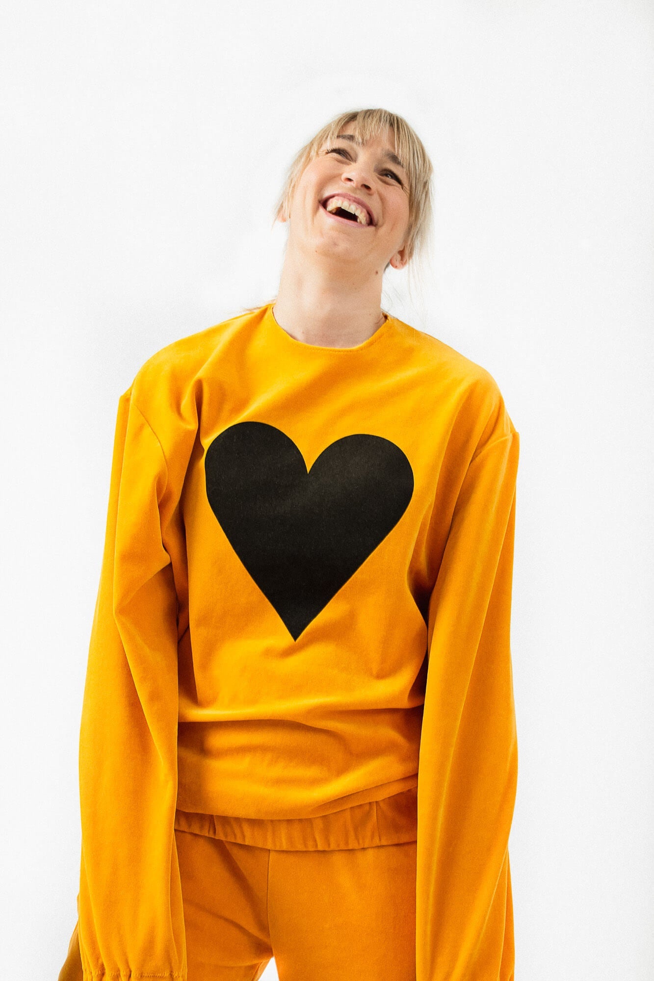 Black Heart Logo Velour Sweatshirt