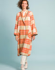 Longing For Sleep by Marit Ilison Upcycled Unique Wool Olive Peach Coat