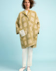 Longing For Sleep by Marit Ilison Unique Upcycled Wool Olive Coat