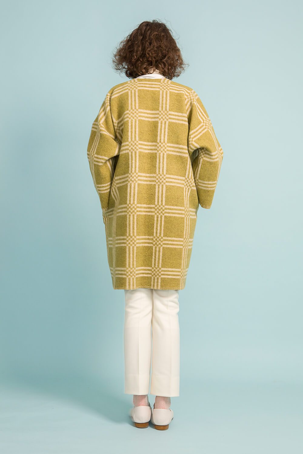 Longing For Sleep by Marit Ilison Unique Upcycled Wool Olive Coat