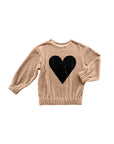 Black Heart Kids Logo Velour Sweatshirt