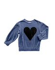 Black Heart Kids Logo Velour Sweatshirt