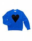 Black Heart Logo Velour Sweatshirt