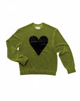 Black Heart Logo Velour Sweatshirt