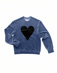 Black Heart Logo Velour Sweatshirt