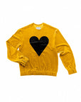 Black Heart Logo Velour Sweatshirt