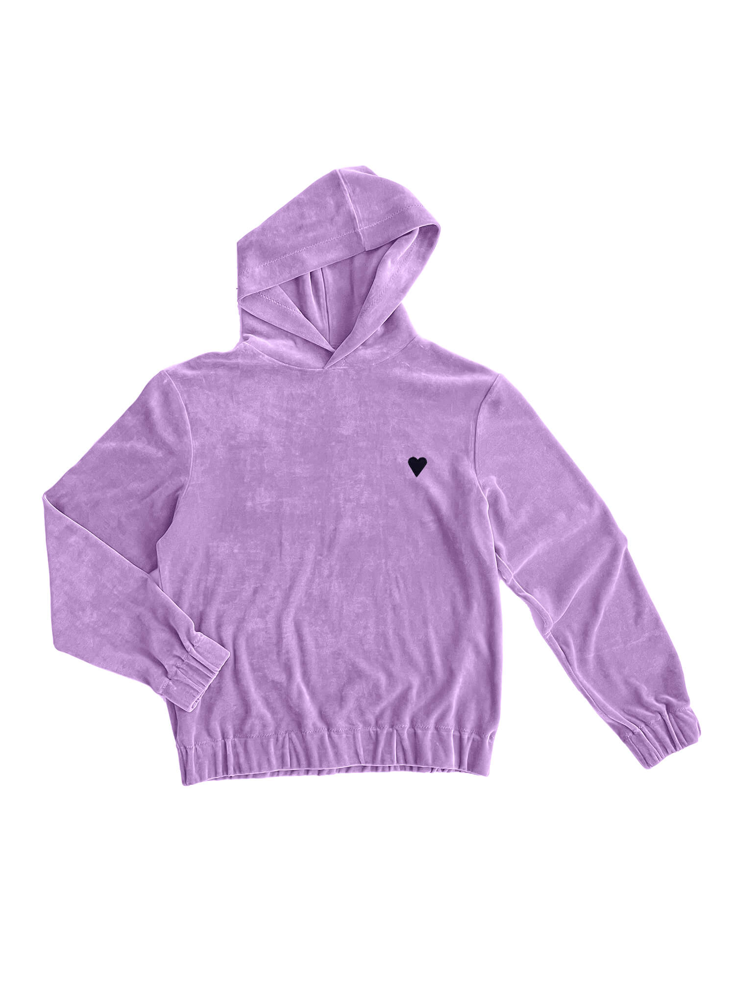 Black Heart Velour Hoodie