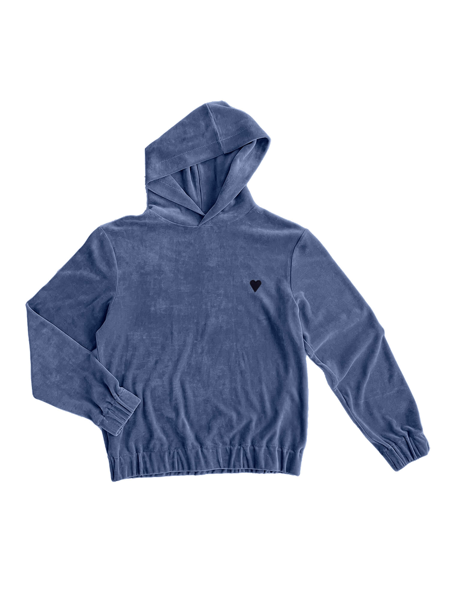 Black Heart Velour Hoodie