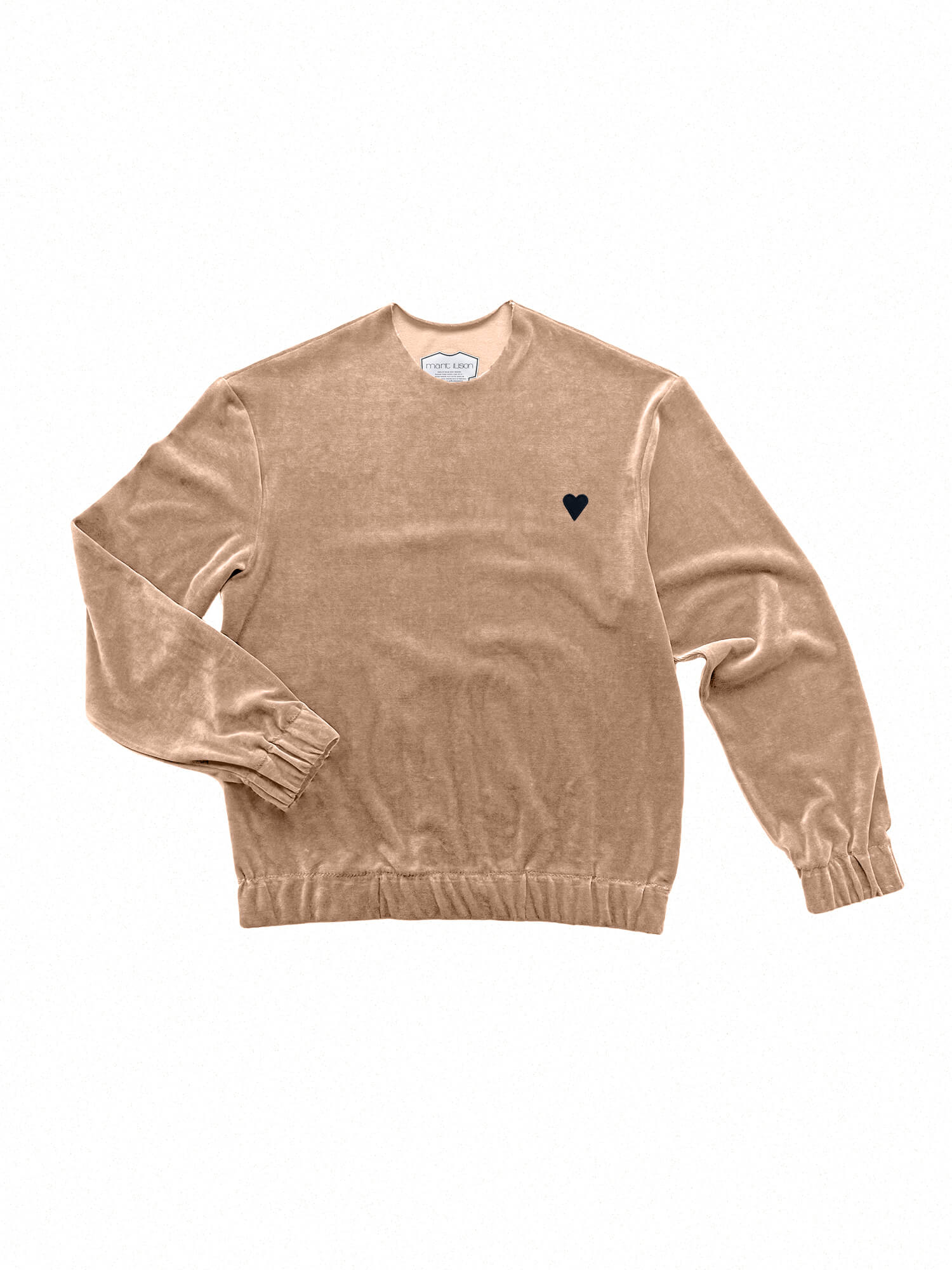Black Heart Velour Sweatshirt