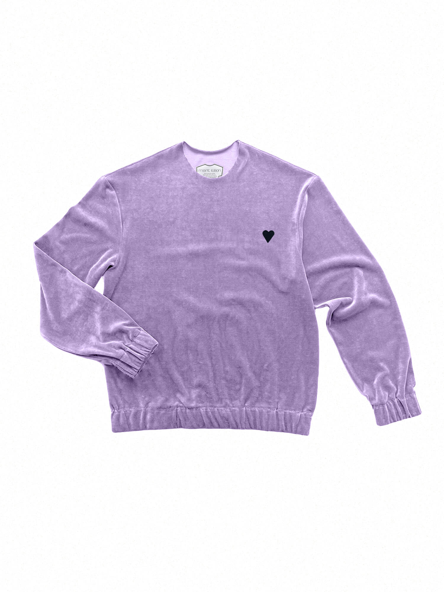 Black Heart Velour Sweatshirt