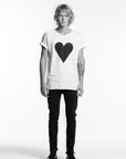 Marit Ilison Black Heart White T-shirt