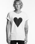 Marit Ilison Black Heart White T-shirt
