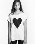 Black Heart Raw Edge T-shirt