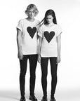 Marit Ilison Black Heart White T-shirt