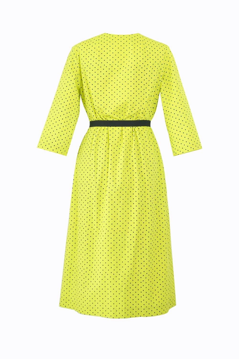 Cotton Smock Dress Pin Dot