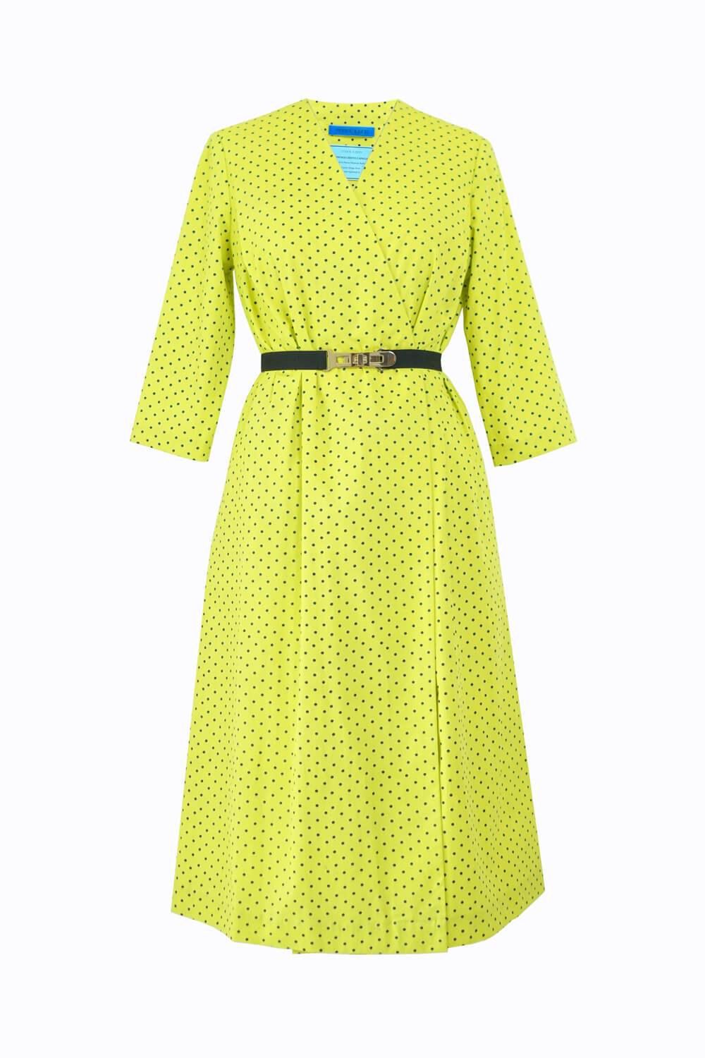 Cotton Smock Dress Pin Dot