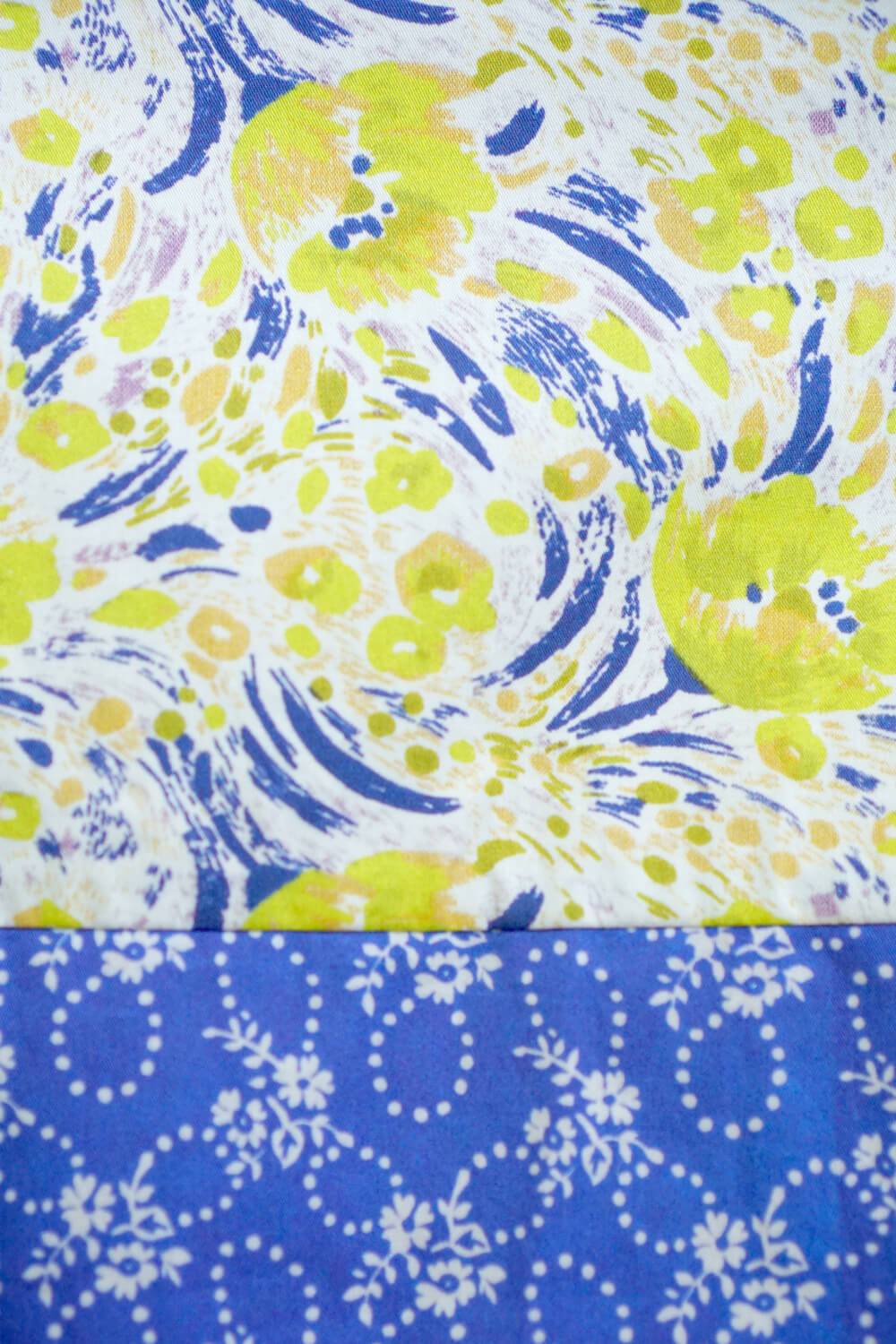 Cotton Smock Dress Yellow Tulips Dancing Dots