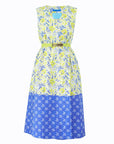 Cotton Smock Dress Yellow Tulips Dancing Dots