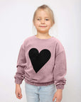 Black Heart Kids Logo Velour Sweatshirt