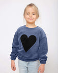 Black Heart Kids Logo Velour Sweatshirt