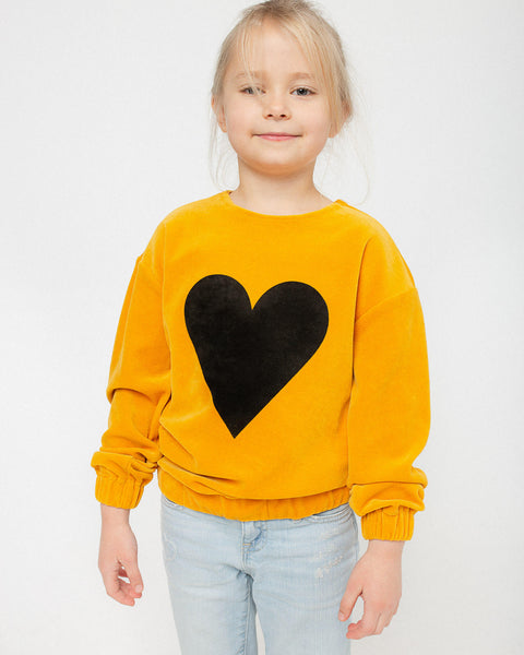 Black Heart Kids Logo Velour Sweatshirt