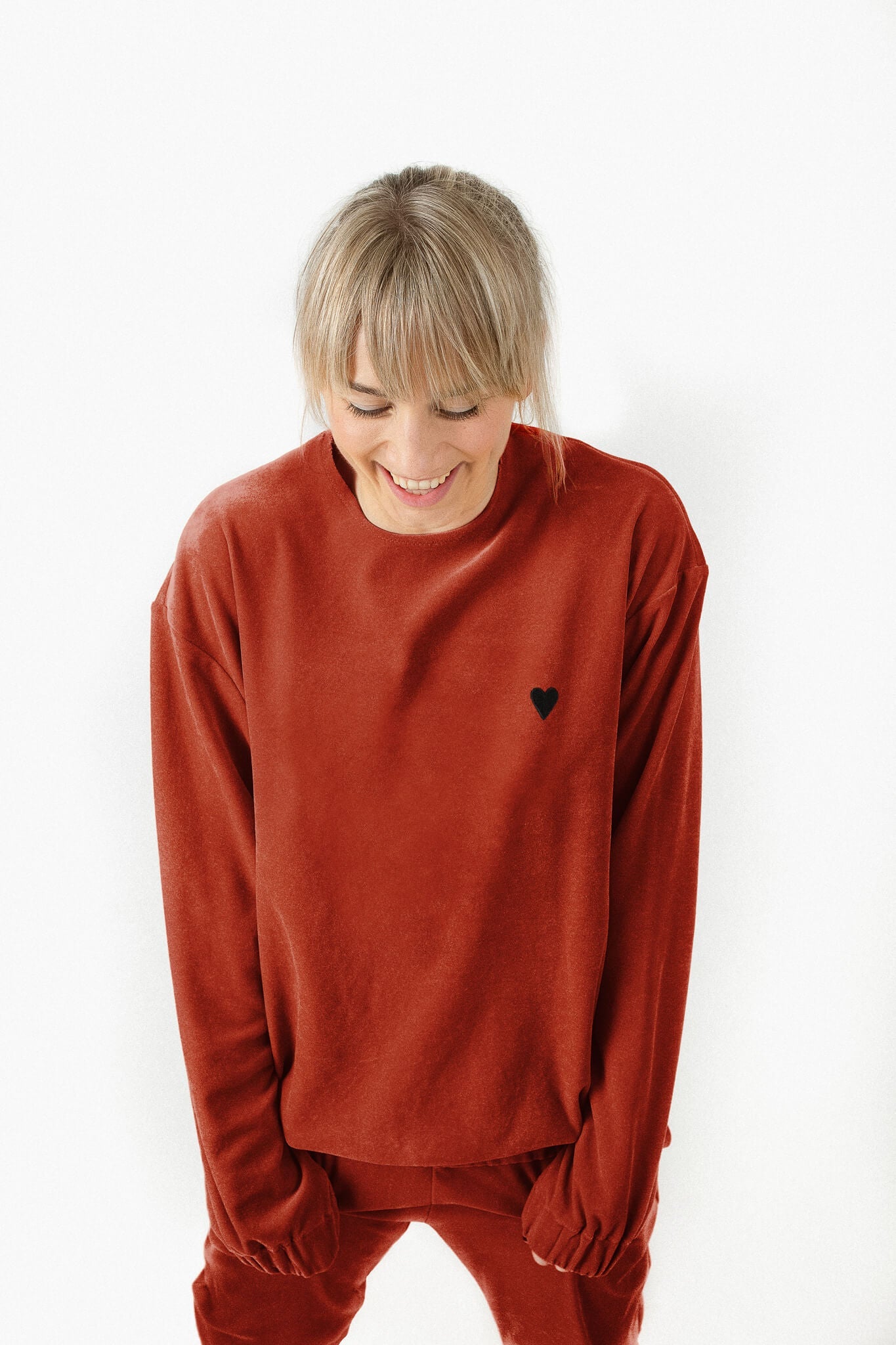 Black Heart Velour Sweatshirt