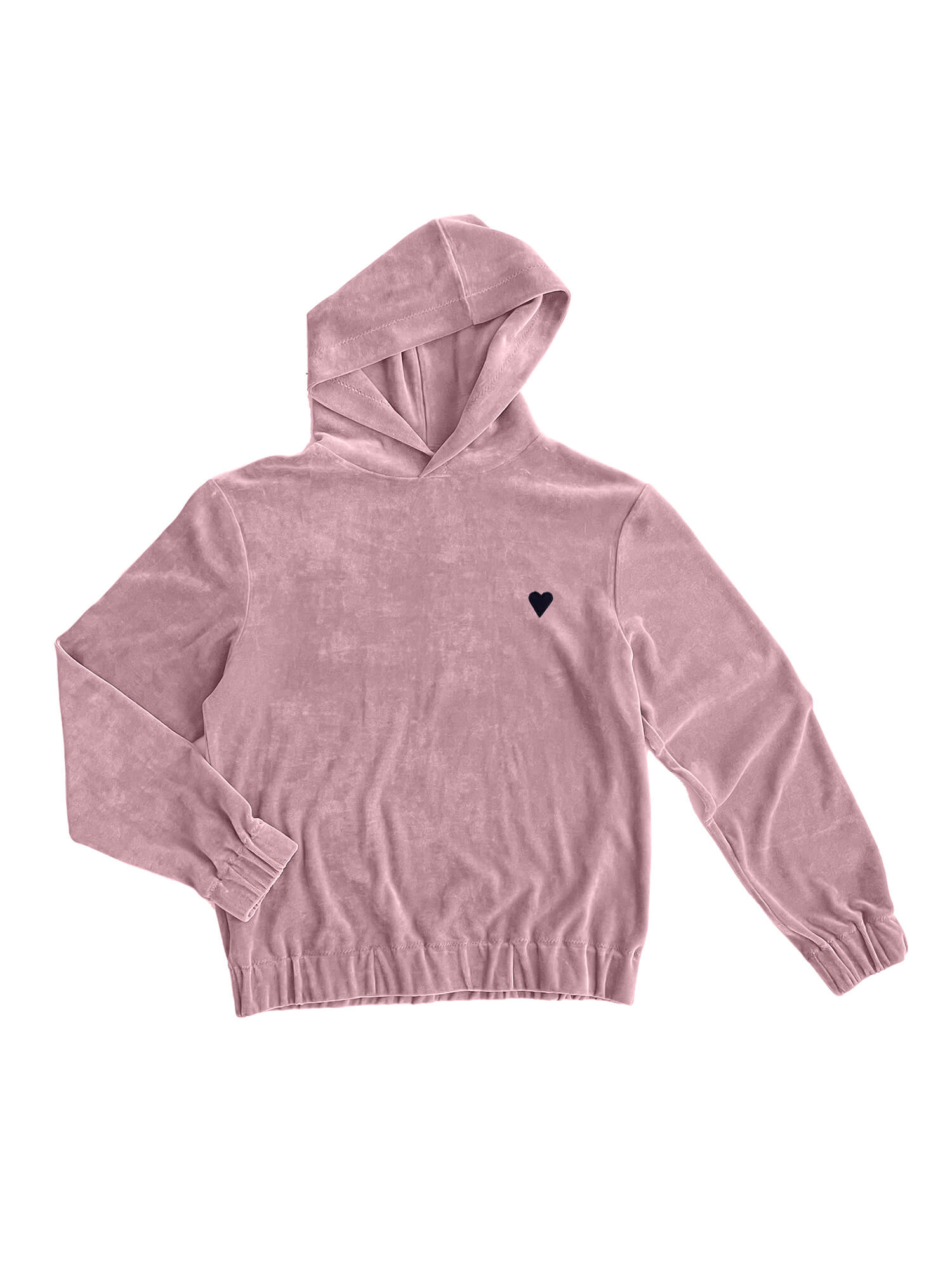 Black Heart Velour Hoodie