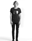 Marit Ilison Black Heart Black Glossy T-shirt