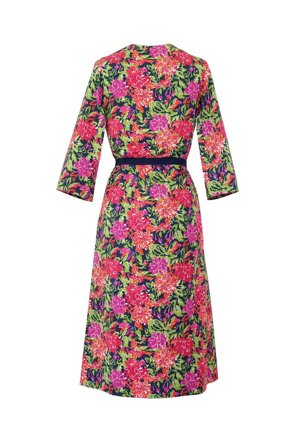 Vintage Chintz by Marit Ilison Vintage Peonies Cotton Smock Dress Back